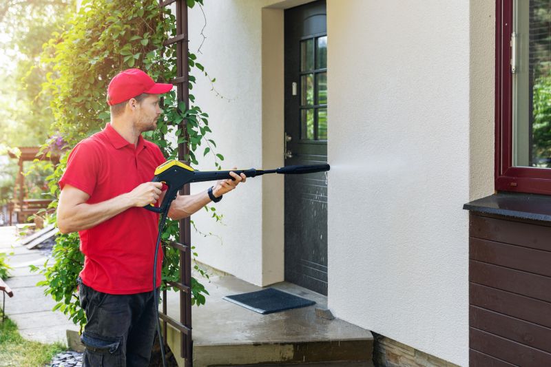 Power Washing a House Exterior